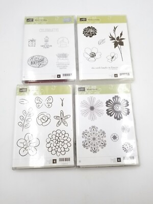 4 Stampin Up - Flower Fest, Mixed Bunch, Birthday,  Florets