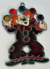 4 1/2" Stained Glass Sun Catcher Window Hanging Clown