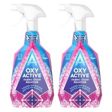 2 x Astonish Oxy Active Fabric Stain Remover Spray 750ml - Tough on Stains