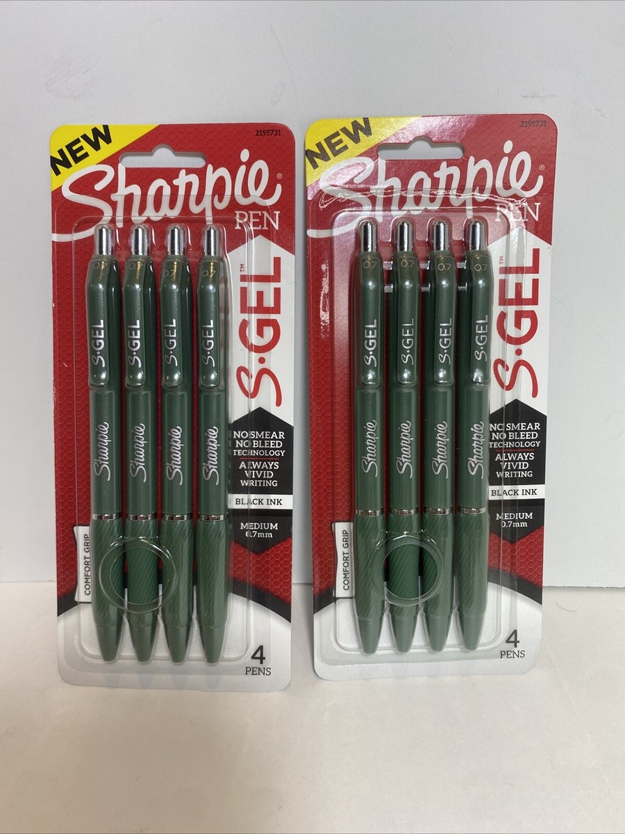 Sharpie S-Gel Pens Medium Point Green Barrel Black Ink