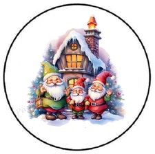 ELVES CHRISTMAS ENVELOPE SEALS LABELS STICKERS PARTY FAVORS