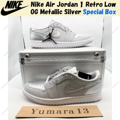 Jordan 1 Retro OG Briefcase Special Box Low Metallic Silver for