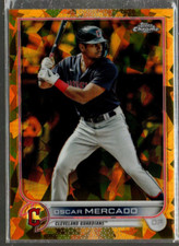 2022 Topps Chrome Update Sapphire Gold Refractors #US275 Oscar Mercado /50