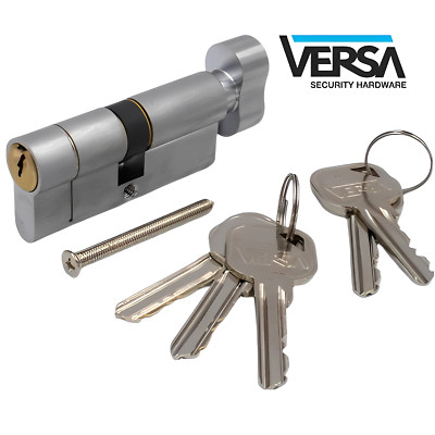 Cylindre De Sécurité Anti-crochetage Et Anti-casse Pour Porte UPVC - 5 Clés, Laiton Chromé, Shield Hardware