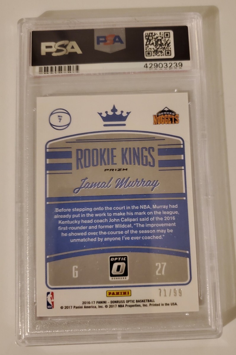 2016 Donruss Optic Jamal Murray Rookie Kings Red #7 RC /99 PSA 10