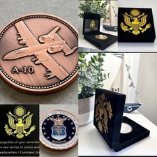 U S Air Force A-10 Thunderbolt Ii (Copper) Challenge Coin With Velvet Case