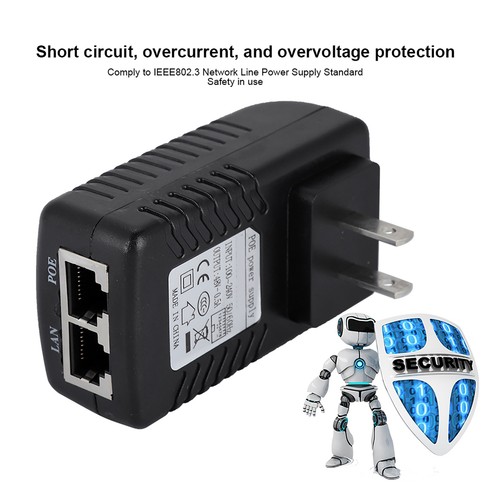 48 V/0,5 A POE prise murale injecteur adaptateur Ethernet alimentation PoE - Photo 7/11