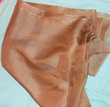 Tissu organza 3 mètres de long reste, couleur bronze, brillant