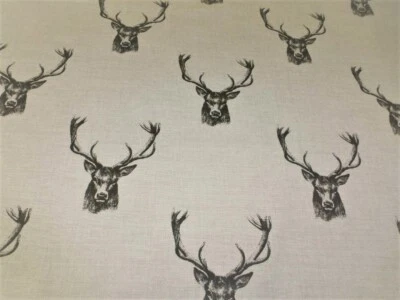 STAGS by Fryetts Cotton Fabric ideal for Crafts Curtains Cushions Upholstery