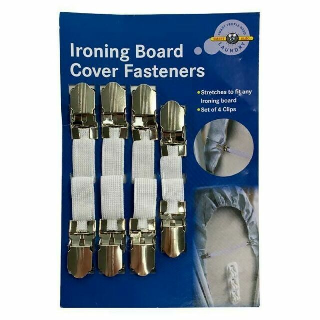 4 Ironing Board Cover Clip Fasteners Tight Fit Elastic Brace Ties
