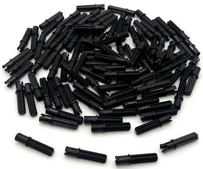 Lego 100 New Black Technic Axle 2L with Pin with Friction Ridges Pieces