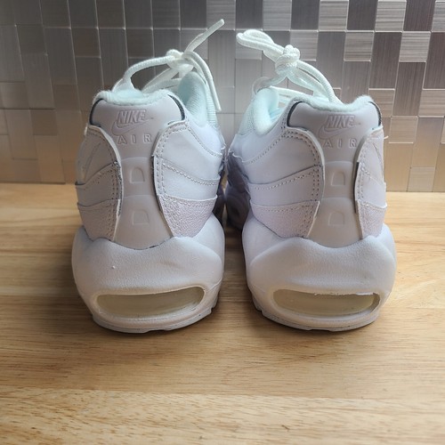 Nike GS Air Max 95 Recraft CJ3906 100 Triple White Shoes Size 6.5Y /Women Size 8 - Picture 5 of 10