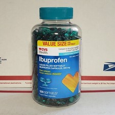 Expires 06/27 CVS Ibuprofen 500Ct. Liquid Filled Softgels 200mg Pain Reliever