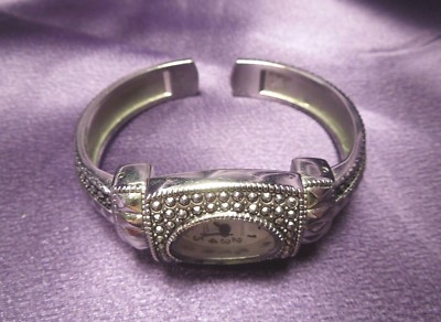 Vellacio Silver Cuff Watch Vellacio Silver Tone Cuff Band Watch Vintage | eBay main image 4