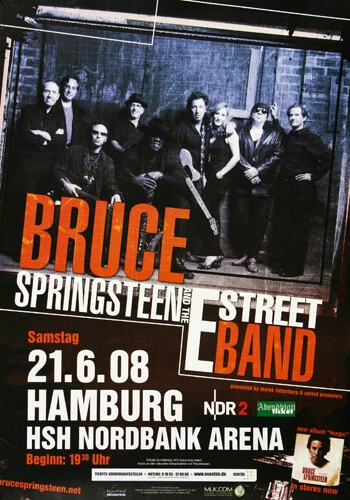 Bruce Springsteen - Póster musical de metal, letrero de pared retro para el hogar, cafetería, bar, pub, decoración de pared, 8 x 12 pulgadas