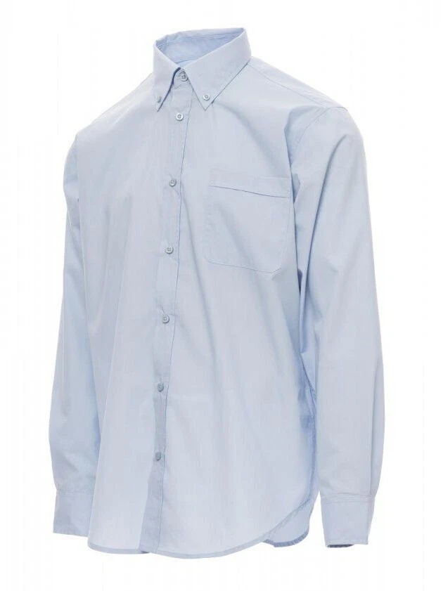 CAMICIA UOMO COTONE CLASSICA FACILE STIRO BOTTONDOWN MANICA LUNGA S - 3XL - Immagine 3 di 4