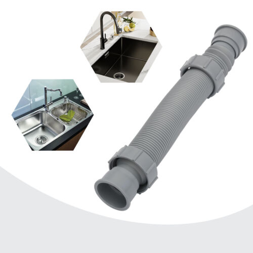 Bathroom Kitchen Flexible Tube Pipe Sink Basin Water 1-1/2 P-Trap Drain Hose