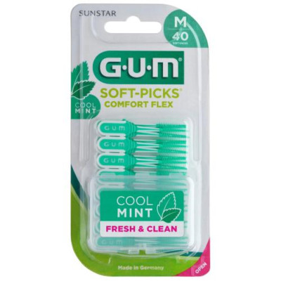 40 Stück GUM SOFT-PICKS Advanced/ Pro M Mittel Zahnzwischenraumbürste  