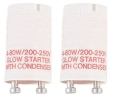 2 x Fluorescent Light Starter 4-65W FSU (FS-U) Vernons 220-240v Tube Strip-Light