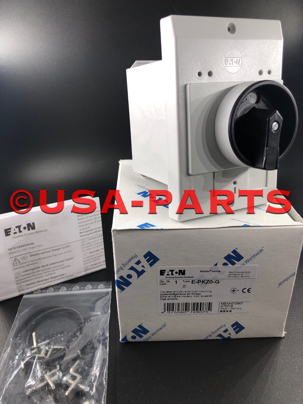 EATON E-PKZ0-G *NEW IN BOX *E-pkz0g Enclosure **SHIPS SAME DAY! Flush Mount