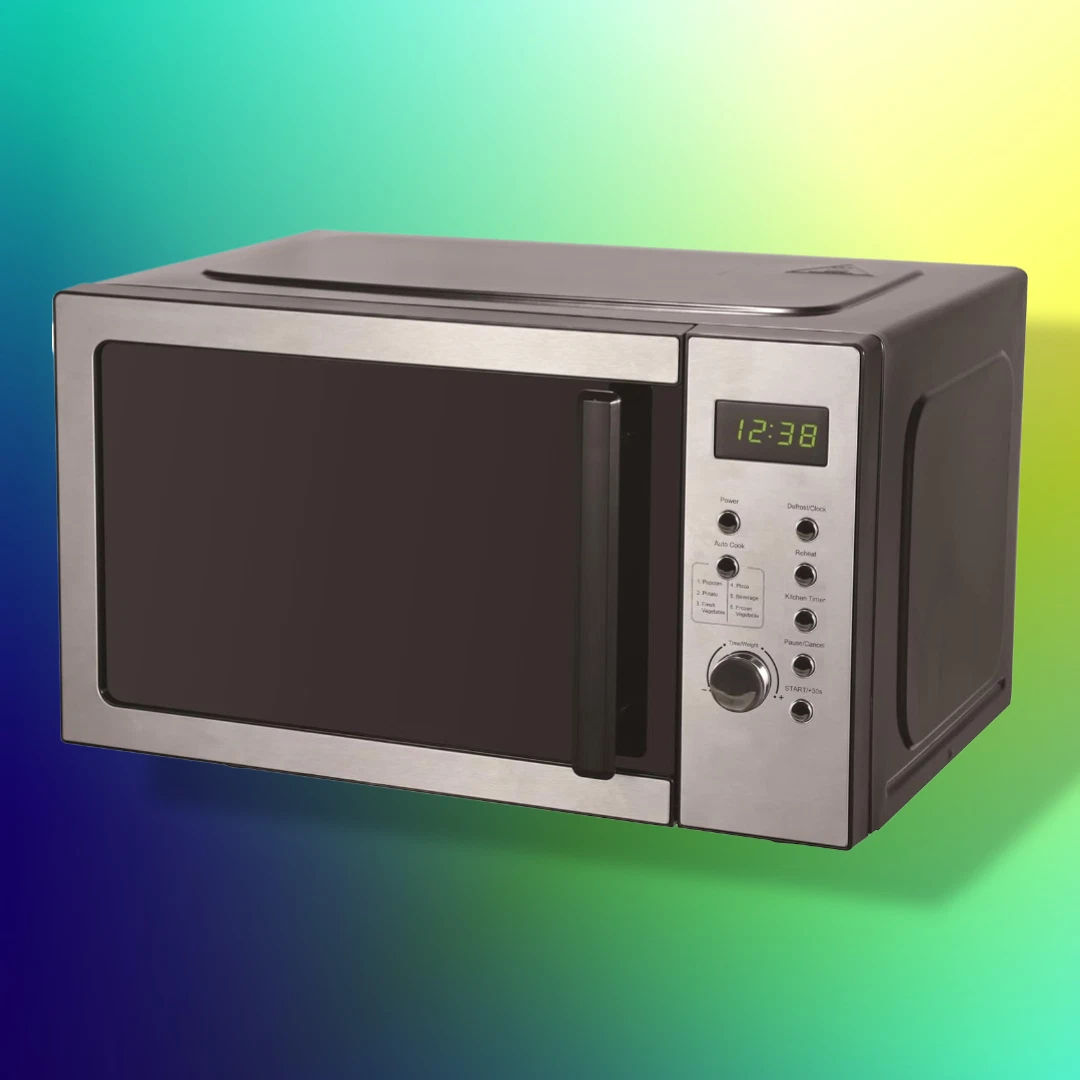 09 Cu Ft 900W Compact Microwave Button Control 5 Power Levels 6 Menus Child Lock
