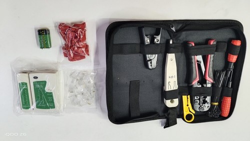 Netzwerk Reparatur Werkzeug Satz Crimpzange LAN Kabeltester für RJ45 RJ11 RJ12 . - Afbeelding 16 van 24
