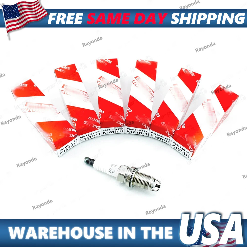 NEW GENUINE TOYOTA TUNDRA 4RUNNER TACOMA SPARK PLUG SET OF 6 90919-01192