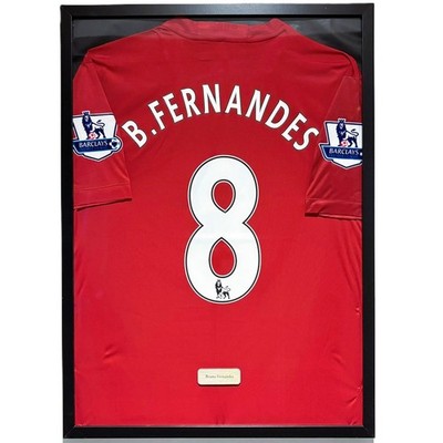 Manchester United Bruno Fernandes Jersey Framed, Bruno Fernandes Shirt Framed