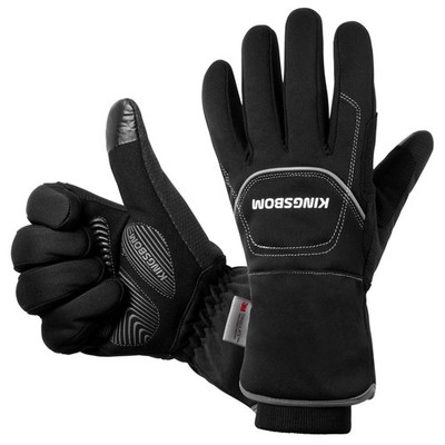 KINGSBOM -40°F wasserdichte & winddichte Thermohandschuhe - 3M Thinsulate S, schwarz 