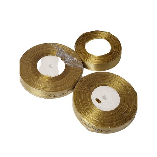 AUTHENTIC Calvin Klei Gift Wrap Ribbon Golden NEW Aprox 75 yards - Picture 3 of 3