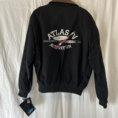 Atlas V Rocket Activation Vandenberg AFB Black Embroidered Jacket Men s Sz M