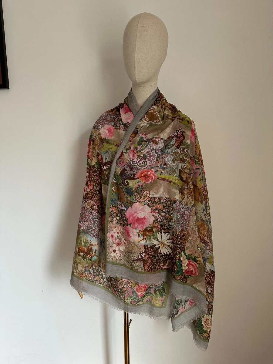 Foulard En Soie Codello Vintage - Dimensions 52x54 Cm, Rouge, Occasion