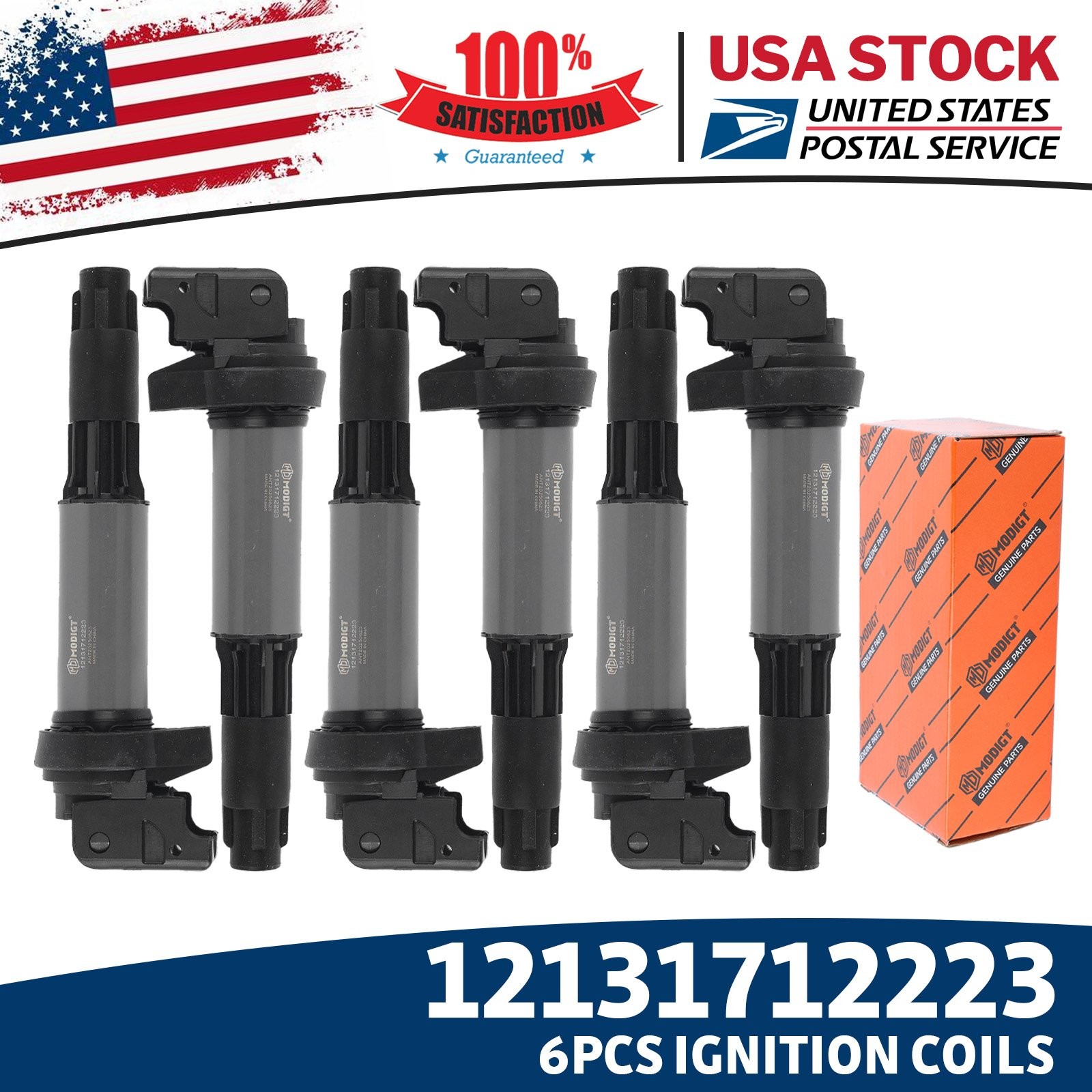 6Pcs New Ignition Coils 12131712223/UF667 Replacement For BMW Rolls-Royce Mini