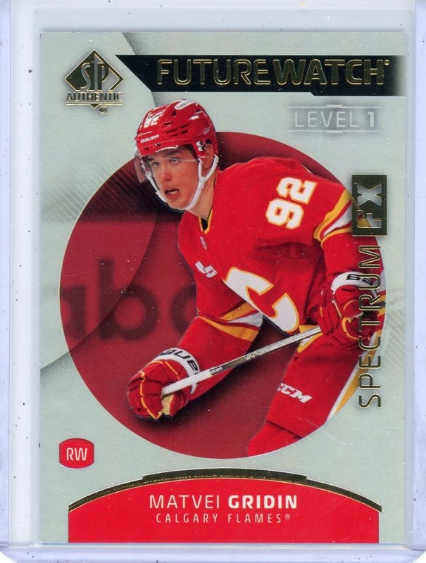 2025-26 SP AUTHENTIC Hockey FUTURE WATCH SPECTRUM FX FLAMES Matvei Gridin