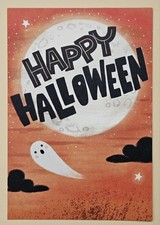 Happy Halloween / Greeting Card incl. Envelope 7 5" 
