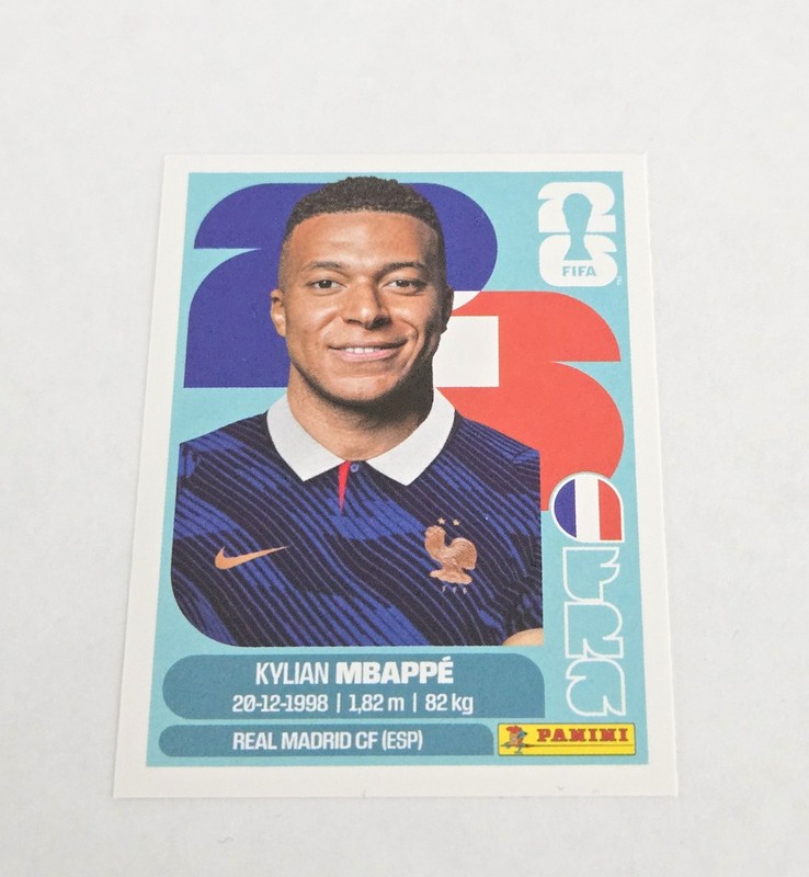 2026 Panini FIFA World Cup FRA20 Kylian Mbappe France White Sticker