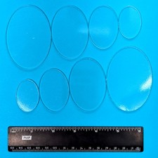 Clear Fusible Precut Ovals COE 96 Glass Blanks - 4 Sizes Available