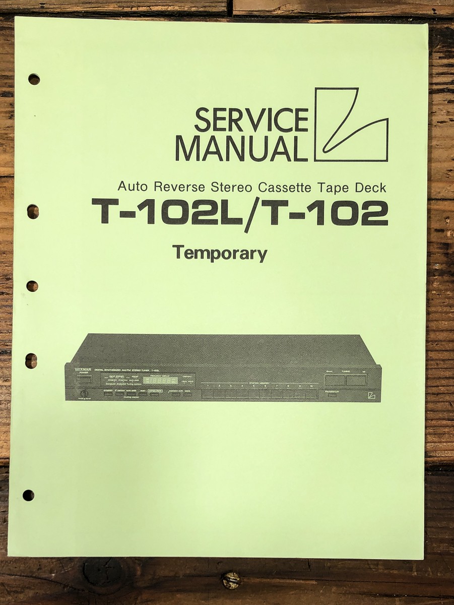 Luxman T-102L T-102 Tuner Temp. Service Manual *Original*