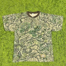 Vtg 80s Brush Country Camo Realtree Faded Henley Shirt M Military Grunge Biker