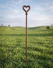 Wooden Shepherd Crook Staff  Heart Shape Walking Stick  Handmade Wooden Staff