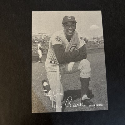 2004 Leaf Exhibits - Ernie Banks #14 1939-46 TYL /46