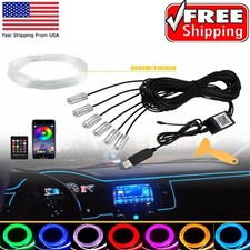 Rgb Led Car Interior El Strip Wire Light Atmosphere Kit For App Car Decoration Rgb Led Car Interior El Strip Wire Light Atmosphere Kit For App Car Decoration