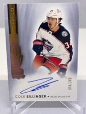 21-22 Cole Sillinger Rookie Auto /249 Columbus Blue Jackets #158 The Cup