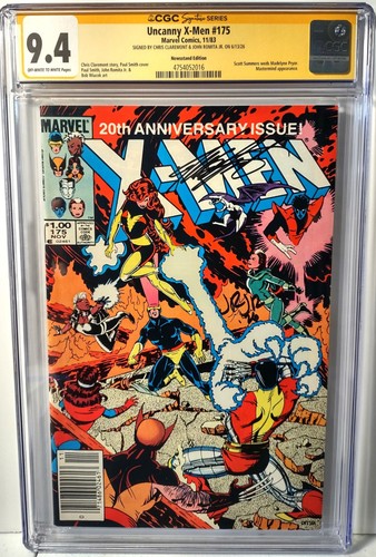 ROMITA, JR., CLAREMONT SIGNED UNCANNY X-MEN 175 (1983), CGC SS 9.4! FREE SHIP!