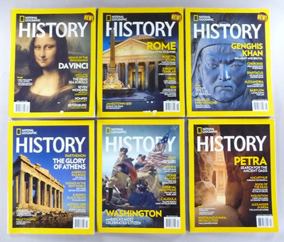 National Geographic History Magazine - LOT of first six issues - 2015-2016