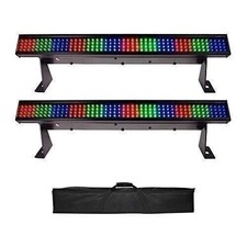 Chauvet Colorstrip Mini 19" DMX LED Stage Wash Bar Light, 2 Pack Carry Case