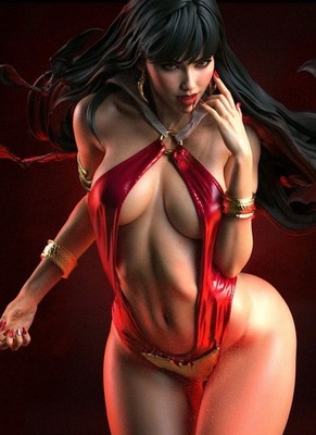 DIGITAL Sexy Vampirela STL file 3d  READY TO PRINT AMAZING  Dc 