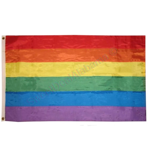 LGBTQ+ Rainbow Pride 3 Ft. x 5 Ft. 100% Poly Flag, Gays, Lesbians, Transgender - Picture 2 of 3