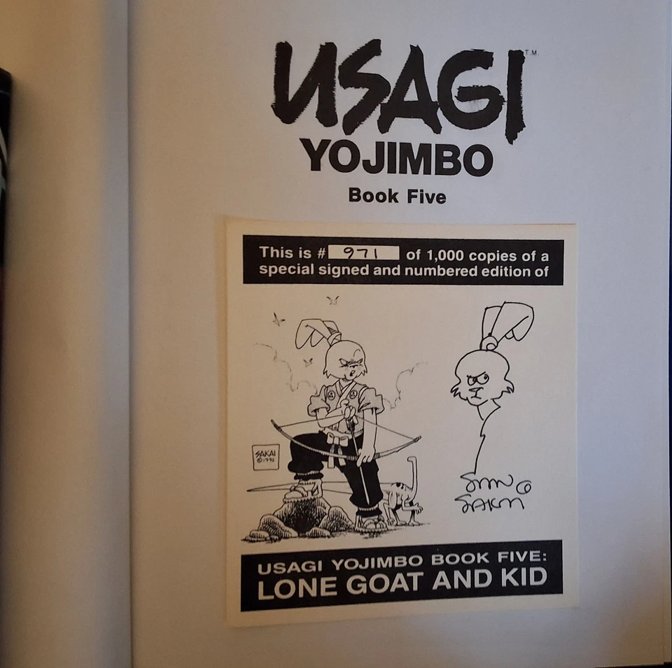 Stan Sakai USAGI YOJIMBO Books 4 & 5 Fantagraphics Hardcover Signed & Numbered - Image 2 of 4