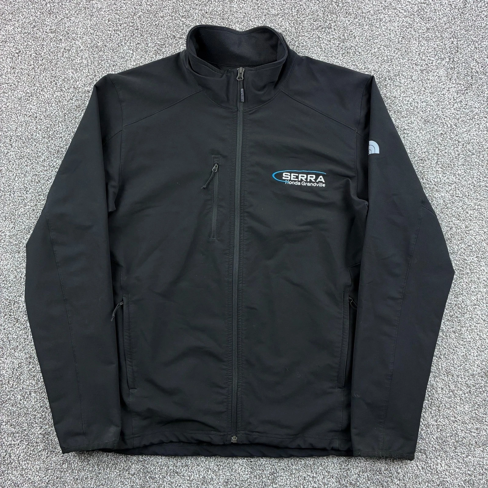 he North Face Apex Jacket Mens XL Black Softshell Full Zip Windbreaker Windwall
